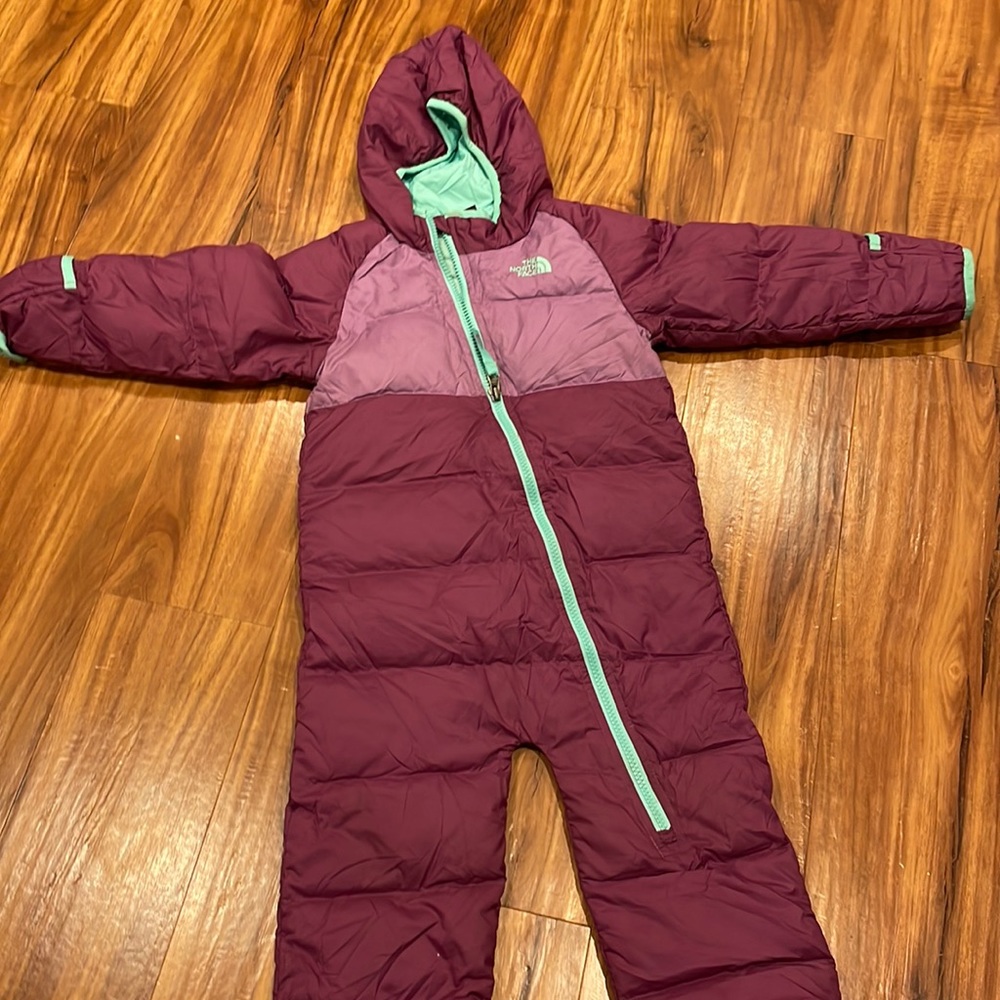 The Northface Down snow bib infant size 18-24 M